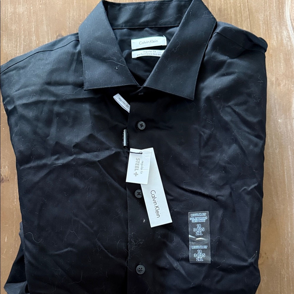 Calvin Klein Men's Classic Black Dress Shirt
